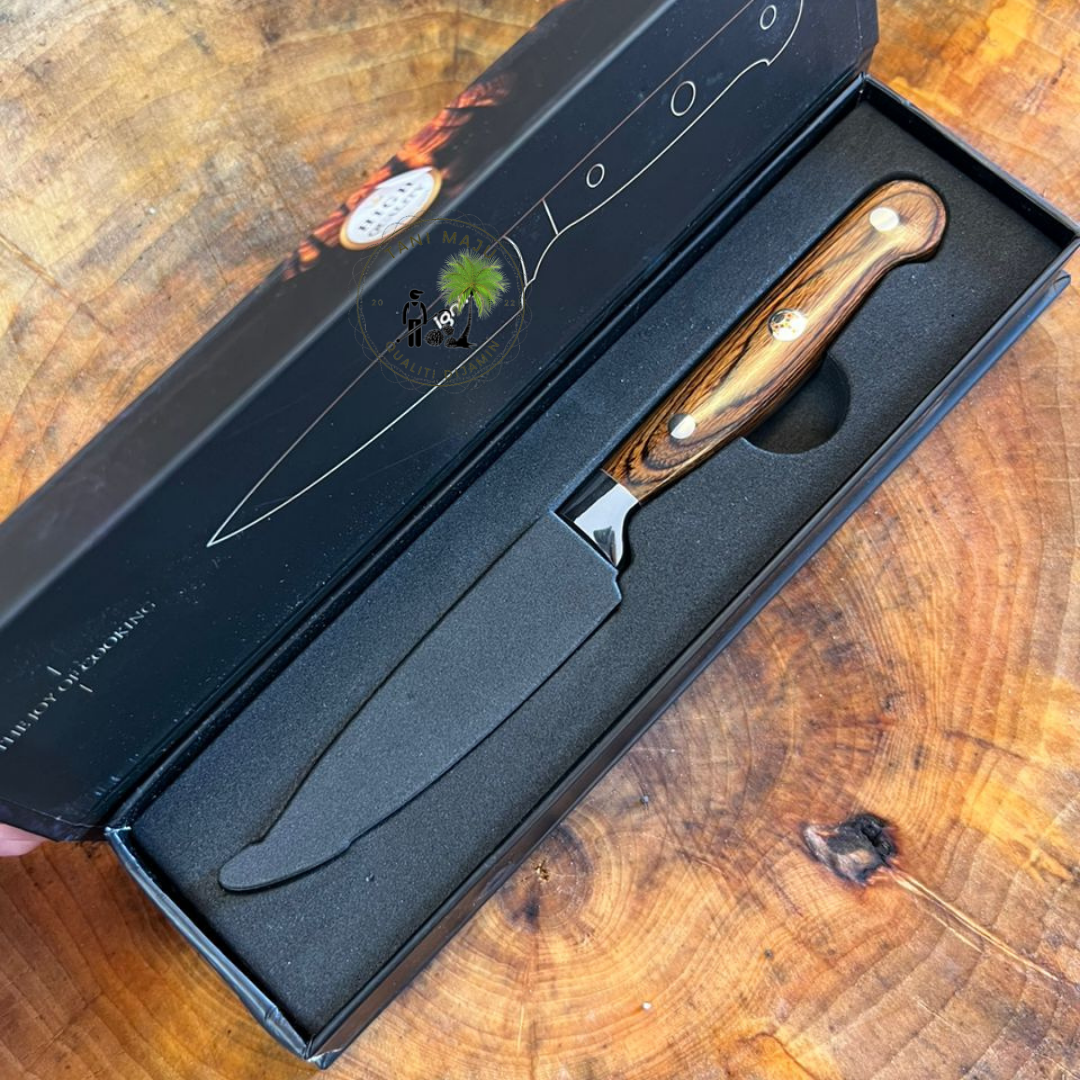 (Model 286) Multi-Purpose Fruit Knife with Golden Wood Handle