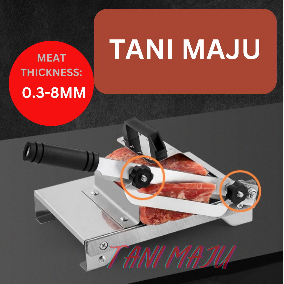 Stainless Steel Meat Slicer Manual Adjustable Frozen Meat High Quality Mutton Beef Mesin Potong Hiris Daging (MODEL 245)