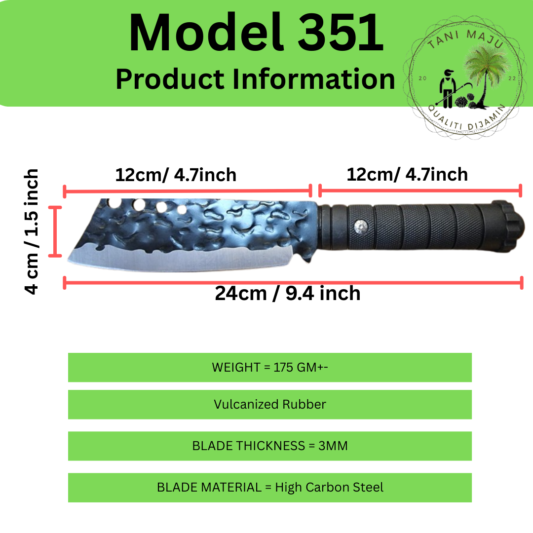 Model 348-351 Pisau Serbaguna Tajam Untuk Luar & Dapur – Pisau Camping, Potong Daging, Buah & Tulang (4 Jenis Dengan Sarung)