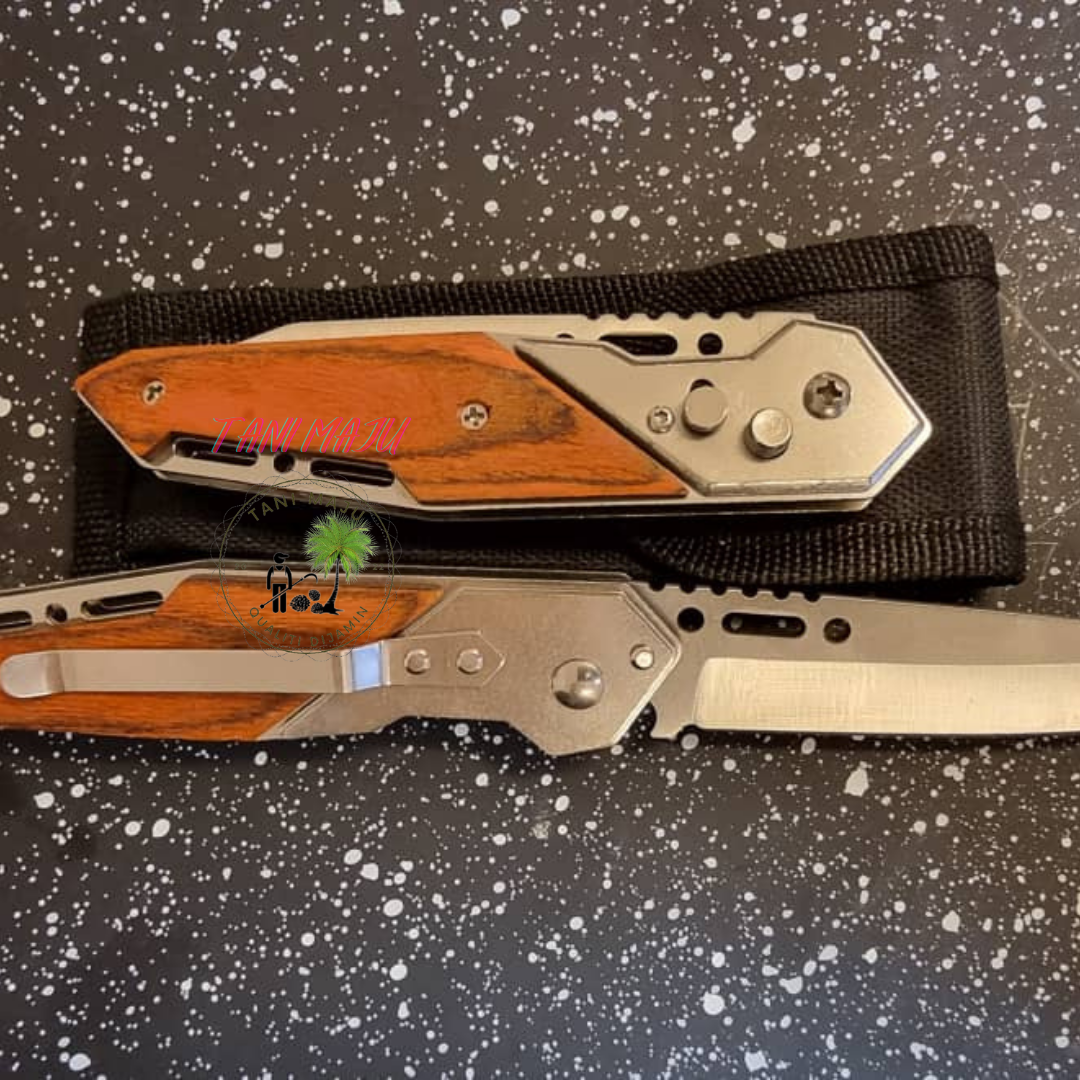 Model 293 Pisau Lipat Taktikal Outdoor | Pisau Kayu Serbaguna untuk Camping & Survival