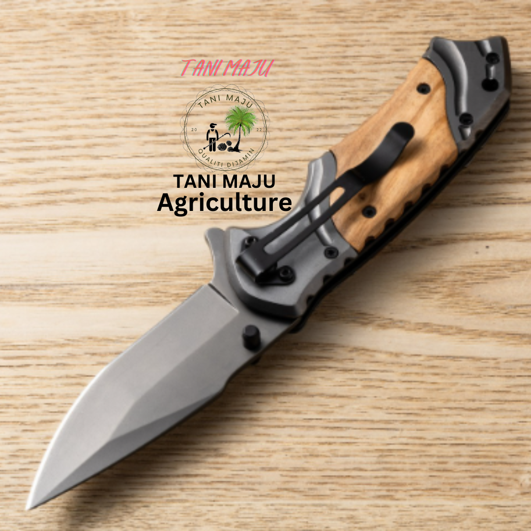 Model 292 / Pisau Lipat Pendek Serbaguna | Outdoor + Rumah + Buah | 8cm Bilah Keluli