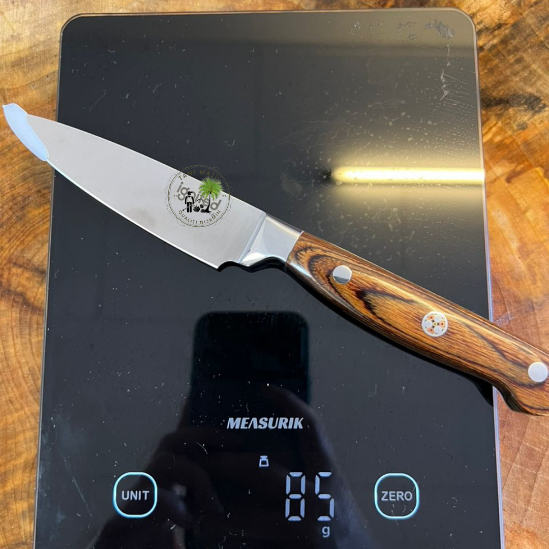 (Model 286) Multi-Purpose Fruit Knife with Golden Wood Handle