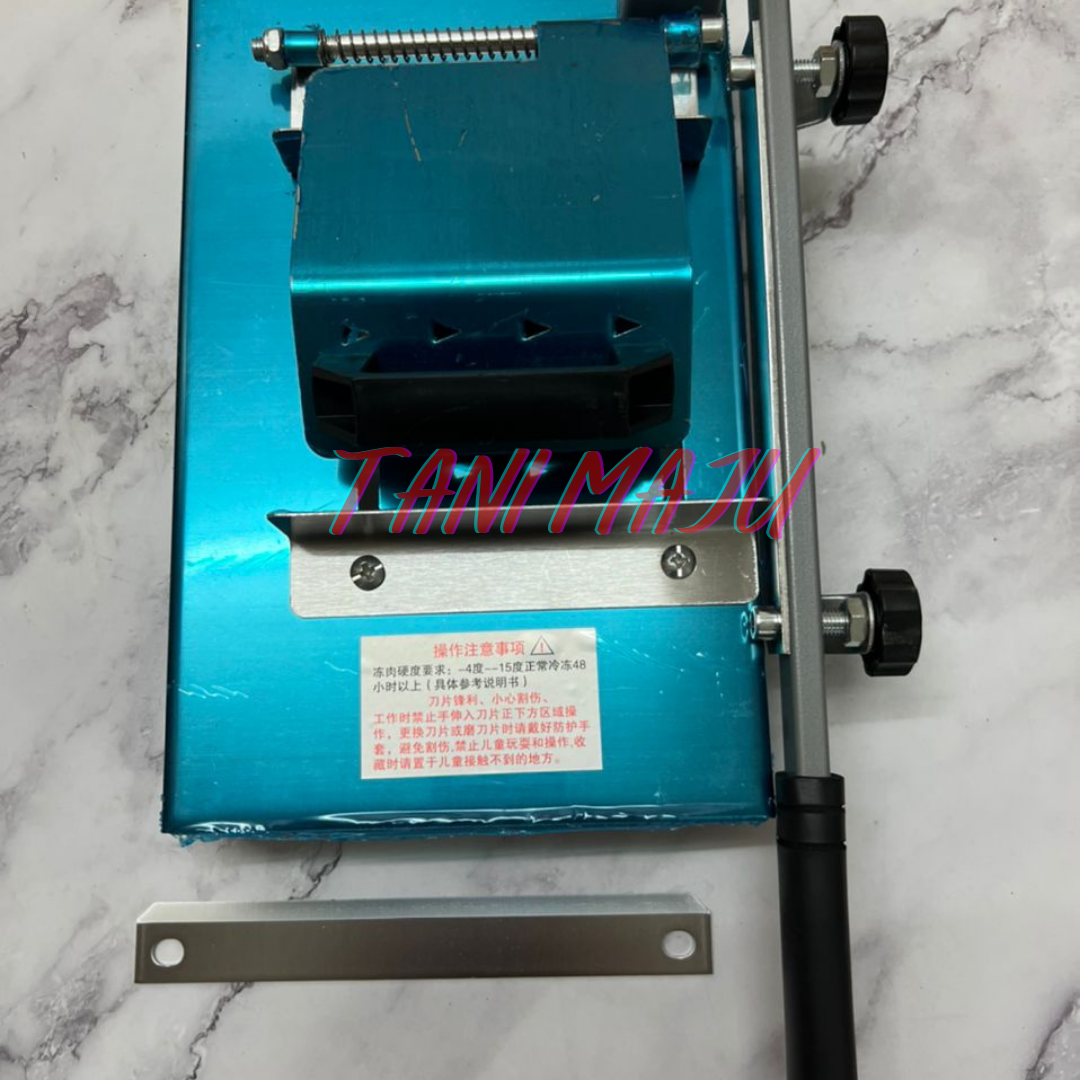 Stainless Steel Meat Slicer Manual Adjustable Frozen Meat High Quality Mutton Beef Mesin Potong Hiris Daging (MODEL 245)