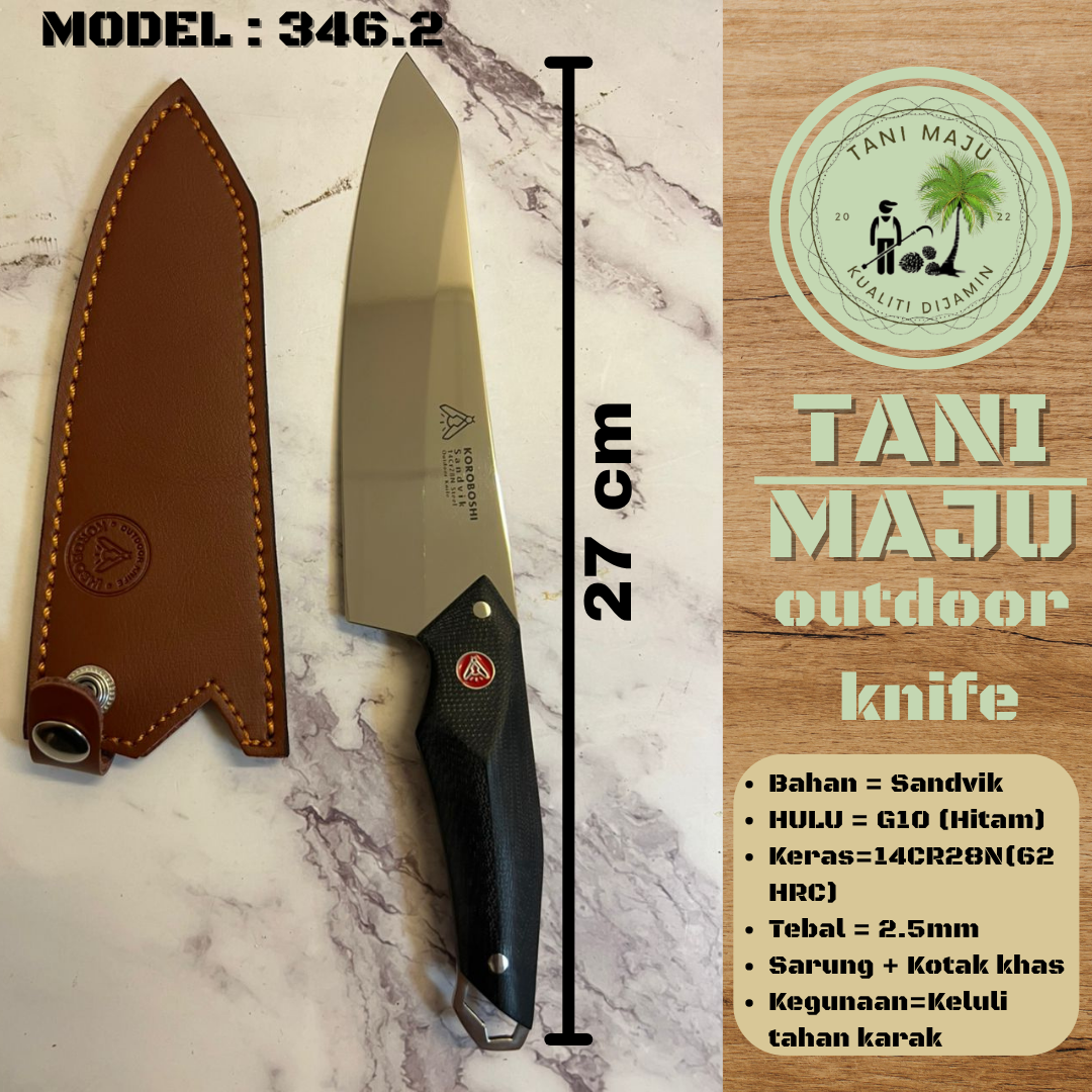 Pisau Damascus Serbaguna | 67 Lapisan Forge Camping Knife | Pisau Buah, Sayur & Daging