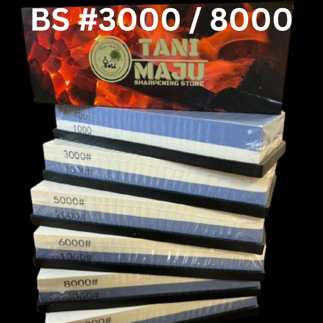 Batu Asah Pisau Dua Sisi Putih (White Corundum) Dengan Tapak & Penentu Sudut – Set Lengkap Alat AsaH