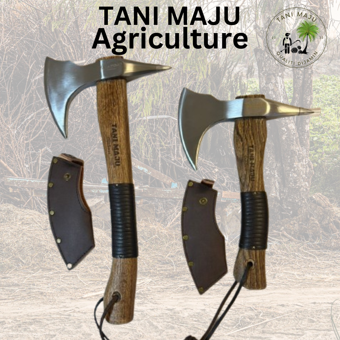 Model (410-411) Kapak Serbaguna Outdoor Tempa Tangan – Kapak Besar & Kecil Dengan Sarung | Kapak Camping, Pecah Kayu & Daging