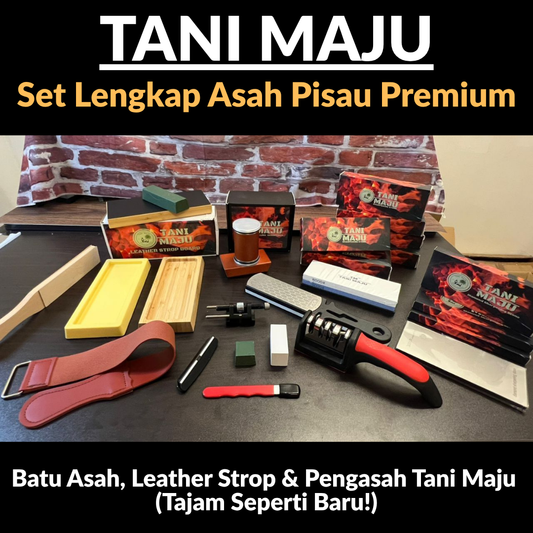 Batu Asah Pisau Dua Sisi Putih (White Corundum) Dengan Tapak & Penentu Sudut – Set Lengkap Alat AsaH