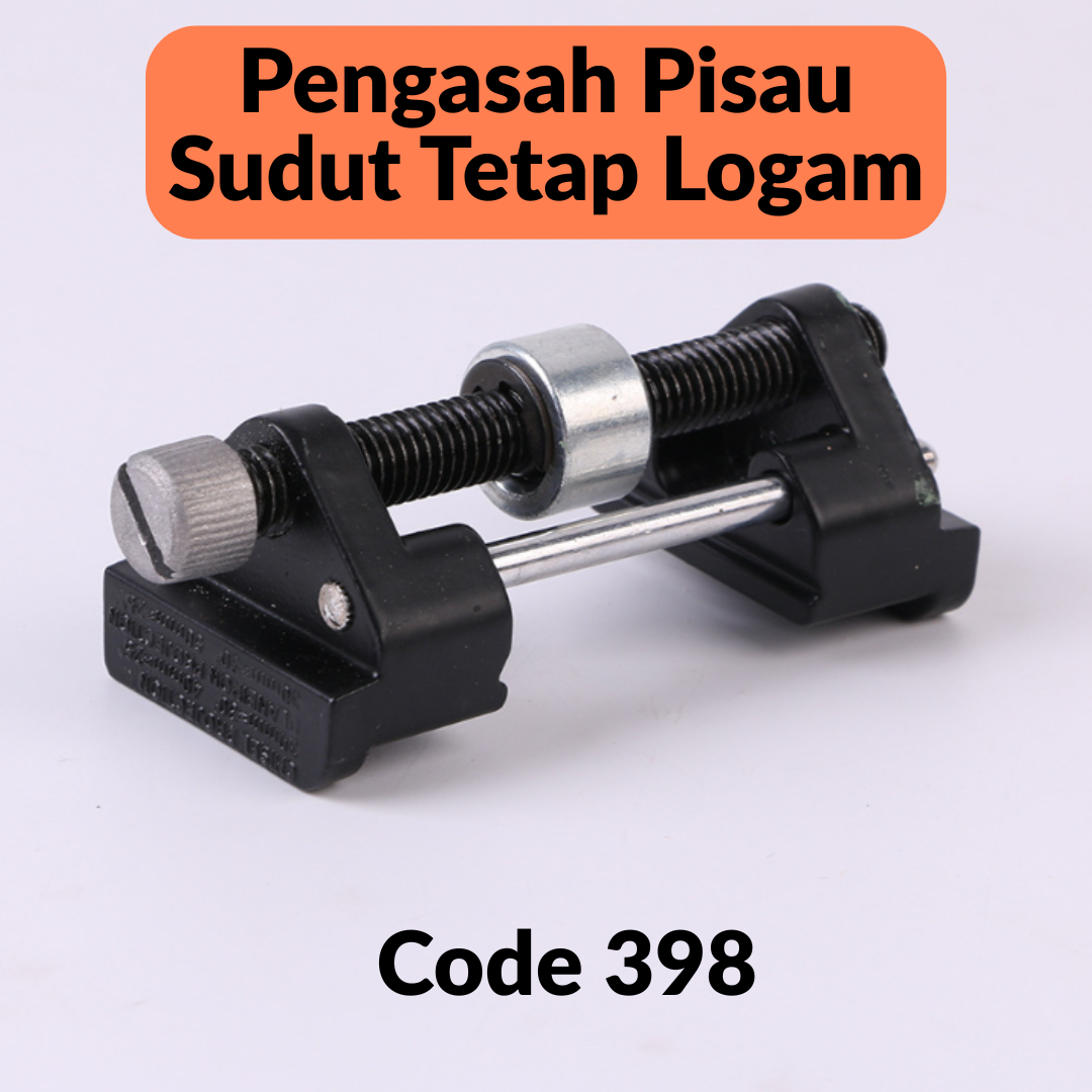 Batu Asah Pisau Dua Sisi Putih (White Corundum) Dengan Tapak & Penentu Sudut – Set Lengkap Alat AsaH