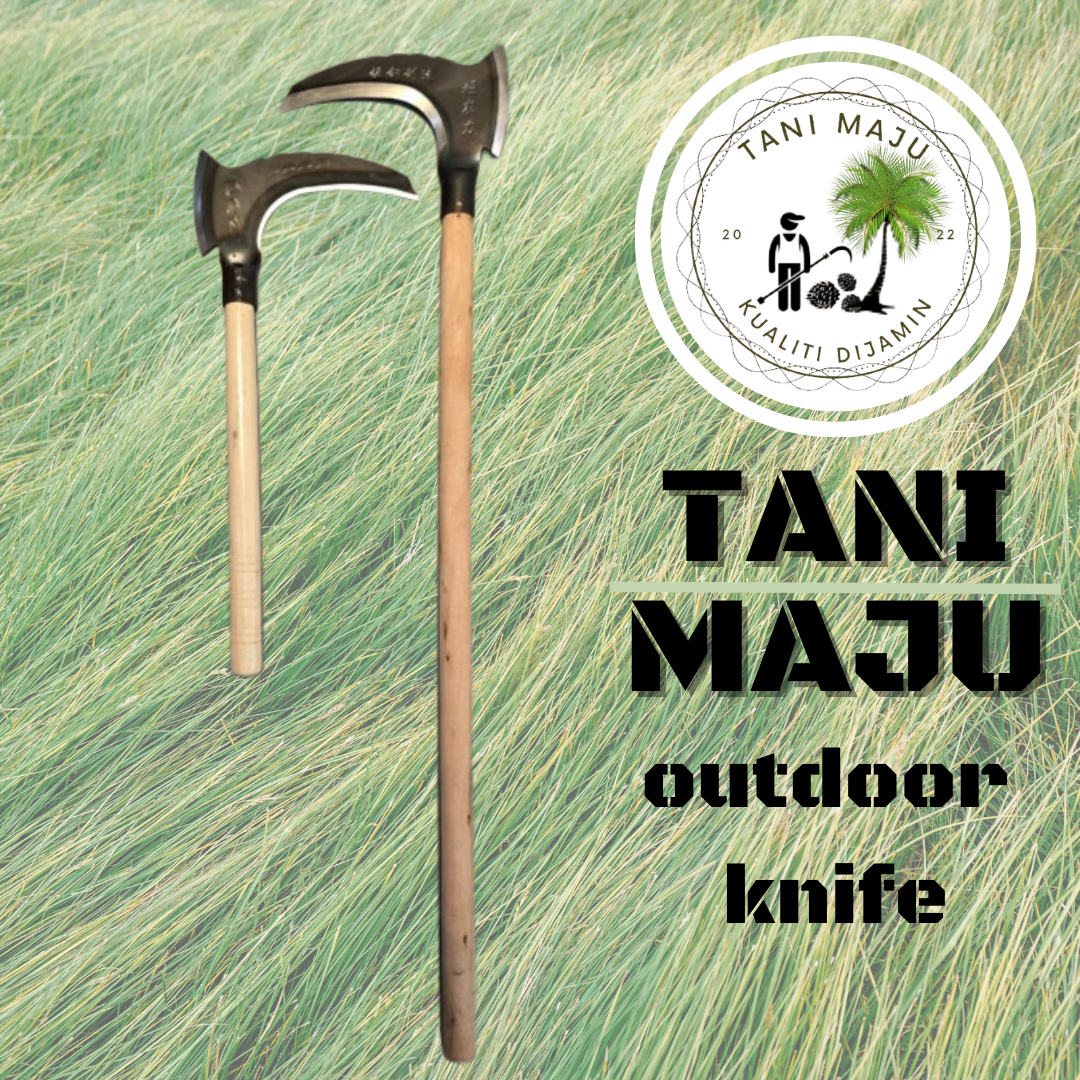 Model (423-424) Sabit Dua Mata Bertangkai Kayu | Alat Kebun & Pertanian Serbaguna