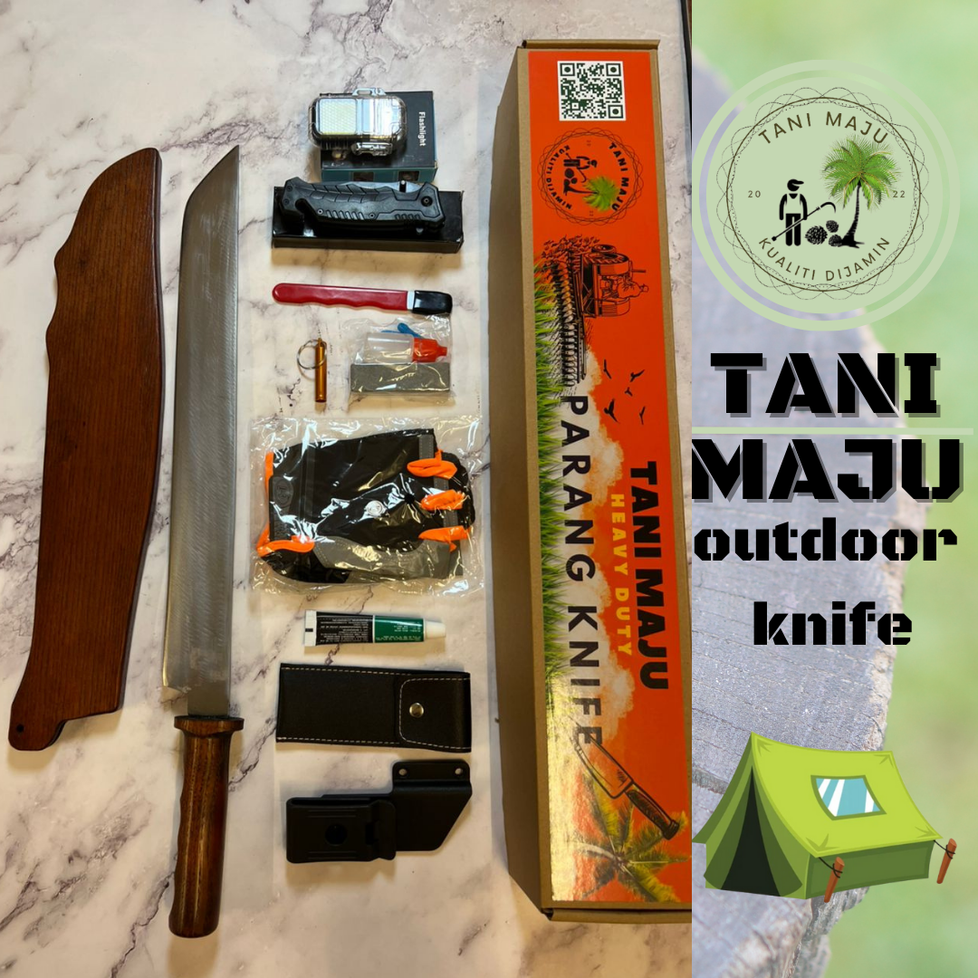 Model 129.9.1  / Alat Pertanian Keluli Spring | Hulu Kayu & Sarung Kayu | Tahan & Praktikal