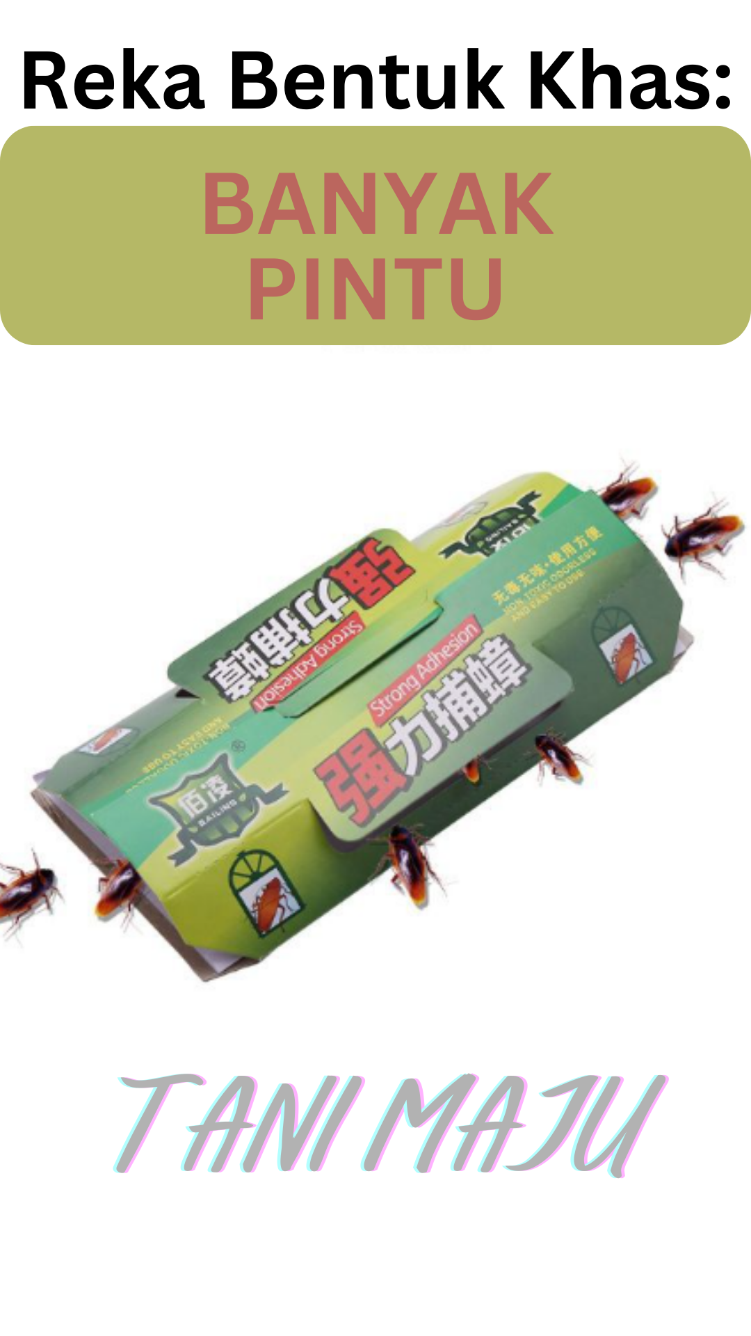 Extra Strong Adhesive Cockroach House Lizard Glue Sticky Trap / Umpan Perangkap Cicak Lipas / 壁虎蟑螂屋 / (Model 232)232