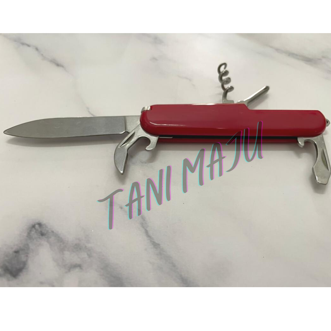 Multi-Tools EDC Folding Knife Multi Function Army Swiss Survival Stainless Steel Knife Pisau Pelbagai Guna  (C019)