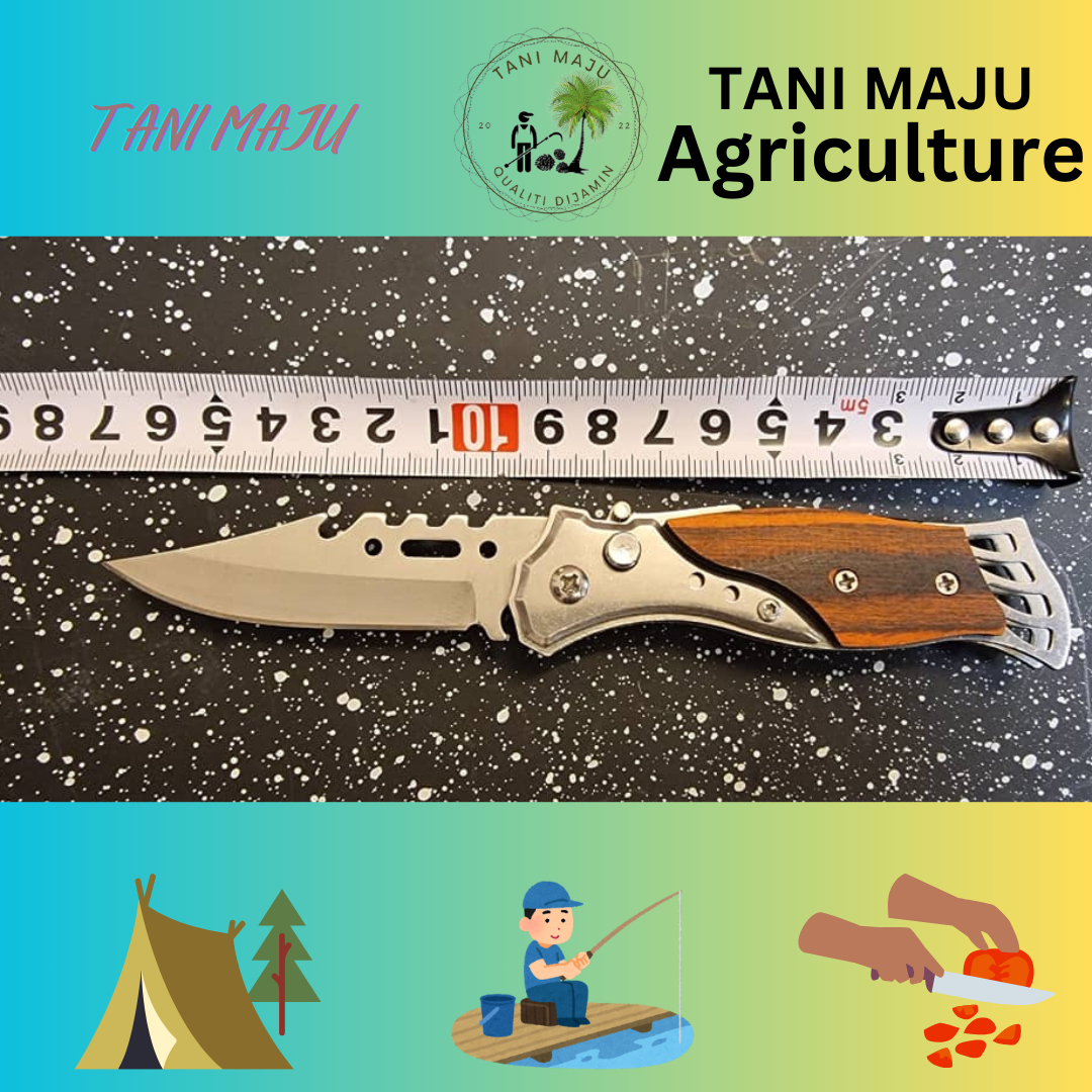 Model 295 Pisau Lipat Serbaguna + Lampu | Untuk Camping & Aktiviti Luar