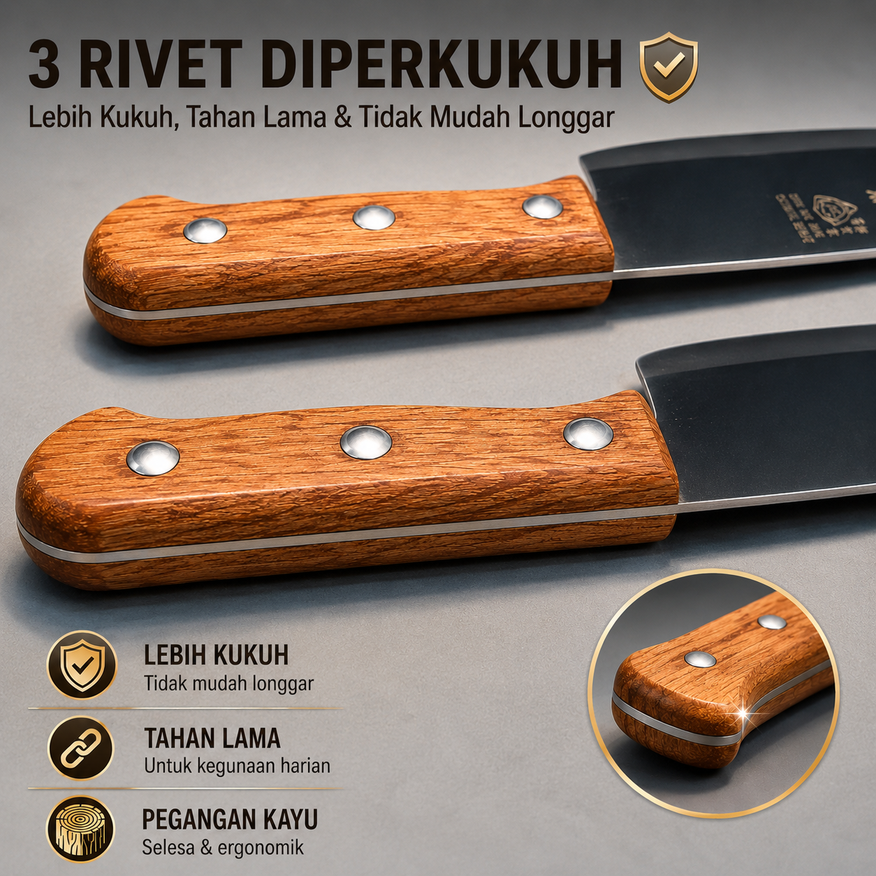 Model 459-460 lat Penyediaan Makanan Premium Pemegang Kayu Tahan Lama Untuk Kegunaan Dapur Harian