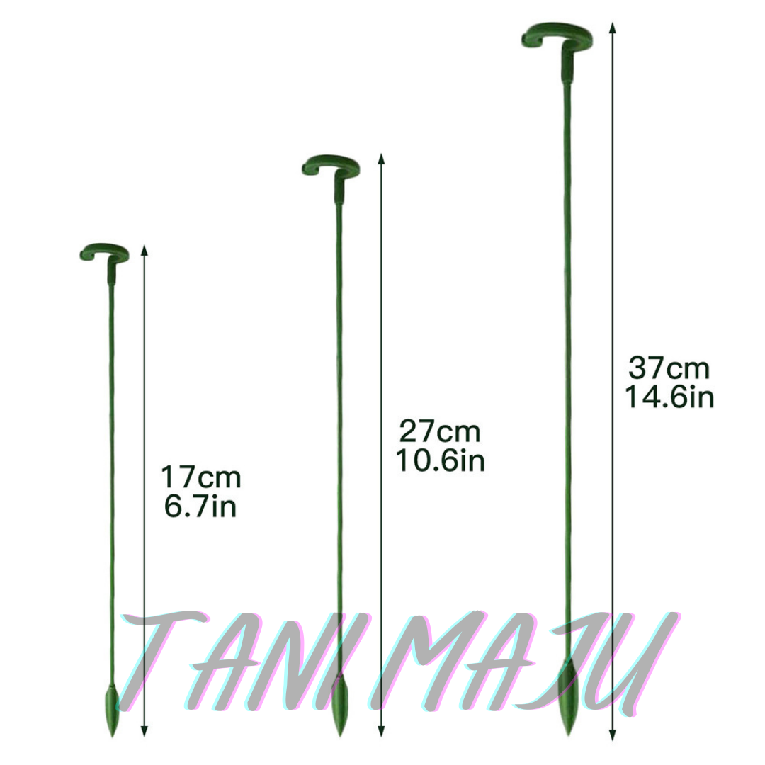 Flower Plant Metal Support Stand Bonsai Stake Backyard  /Garden Tool  Support Ring Climbing Plant Stick Pole (Model 167)