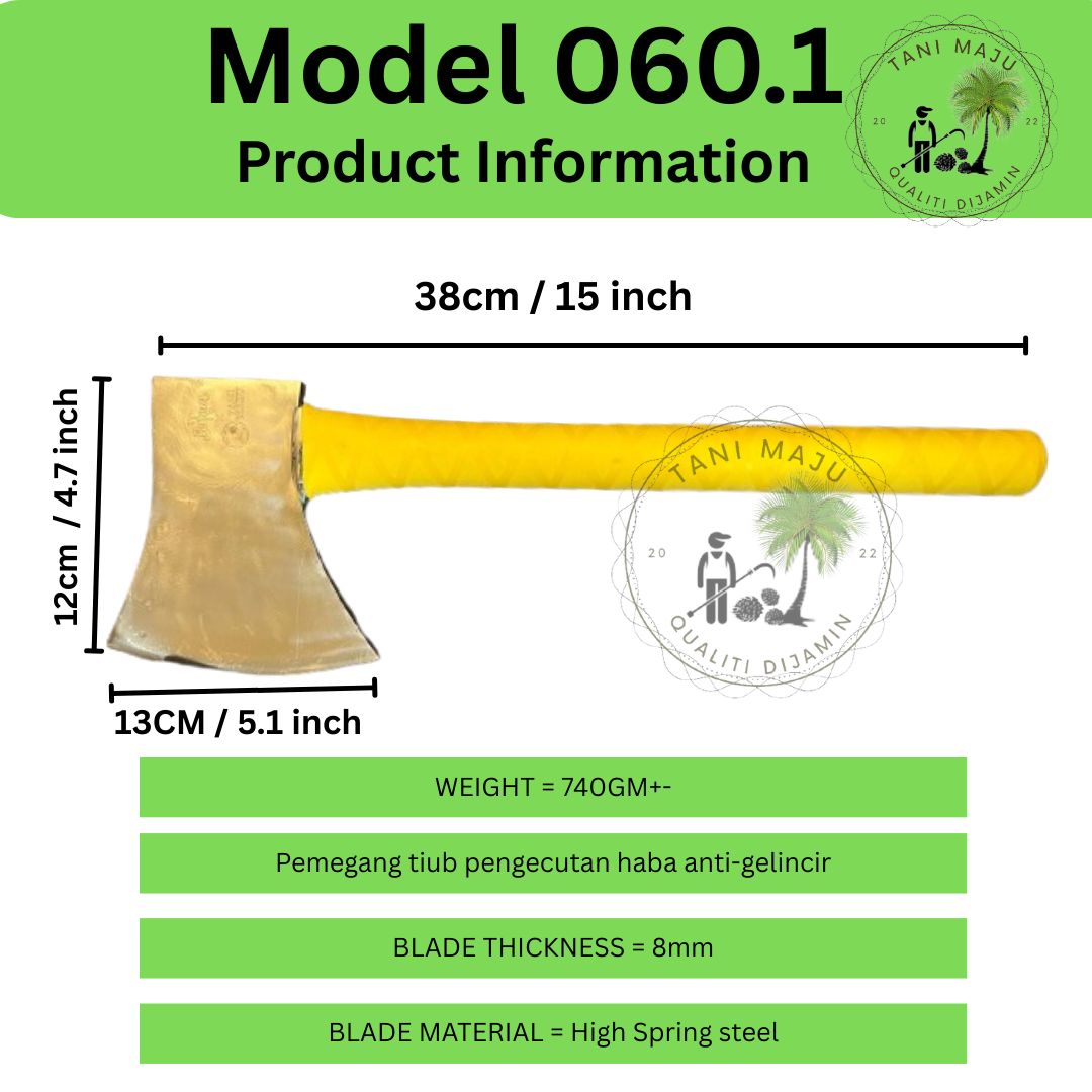 Model 060.1 / TANI MAJU / KTICHEN KNIFE / AXES Bone / Tulang Kapak