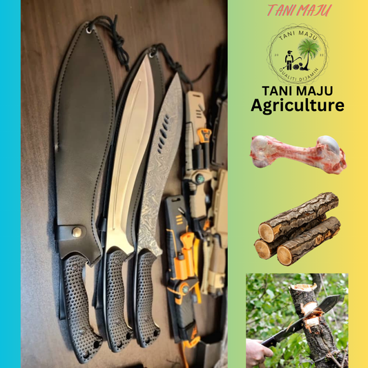 Model 303-305 Pisau Ladang Baja Karbon (Termasuk Sarung) – 3 Pilihan Bilah