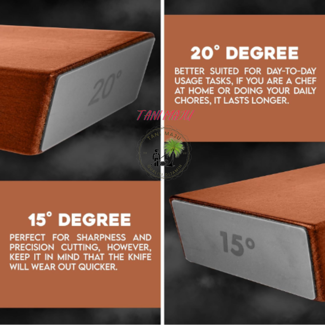 Model 347 / Pengasah Pisau Bergolek 15°/20° – Batu Tungsten Dua Sisi (Kasar & Halus)