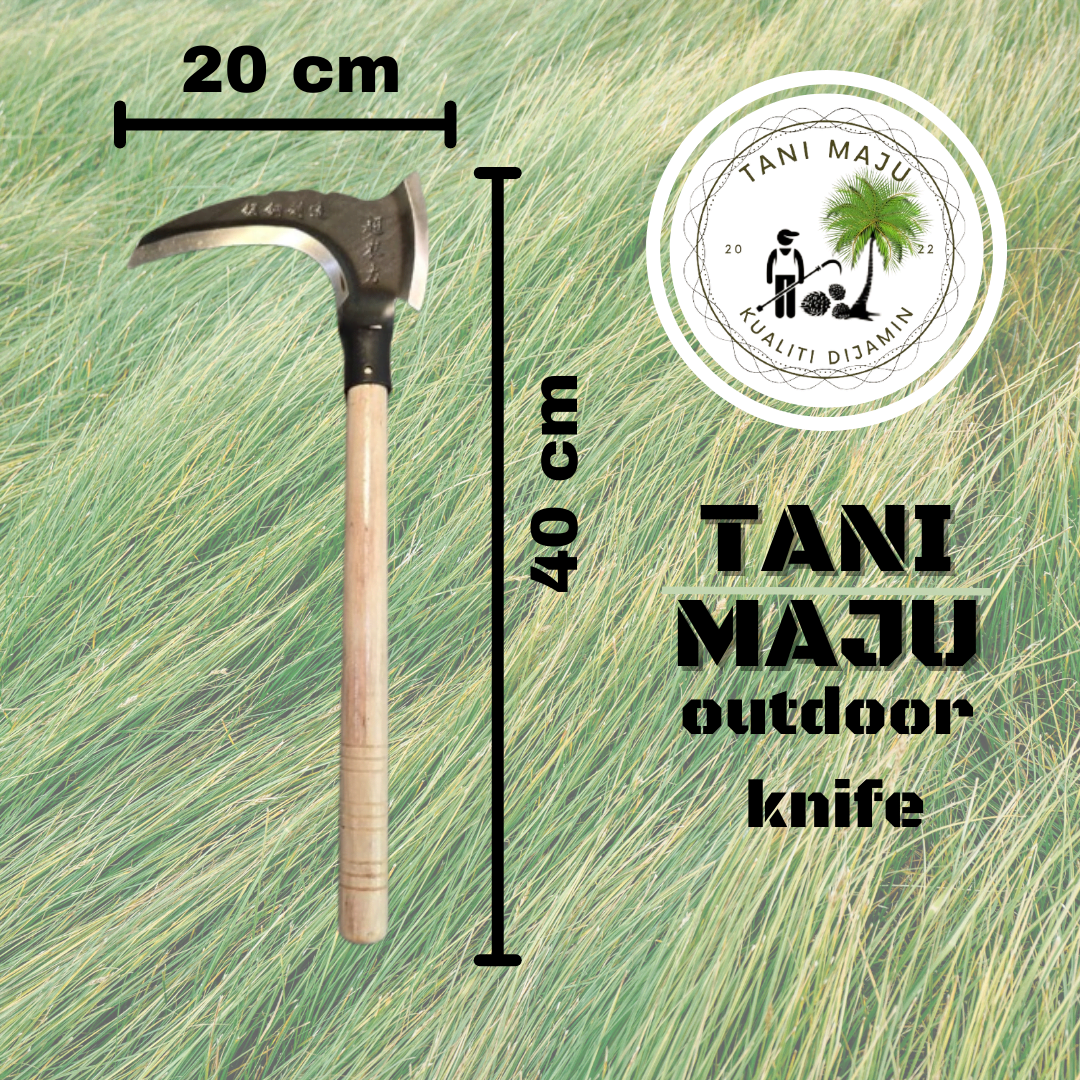 Model (423-424) Sabit Dua Mata Bertangkai Kayu | Alat Kebun & Pertanian Serbaguna