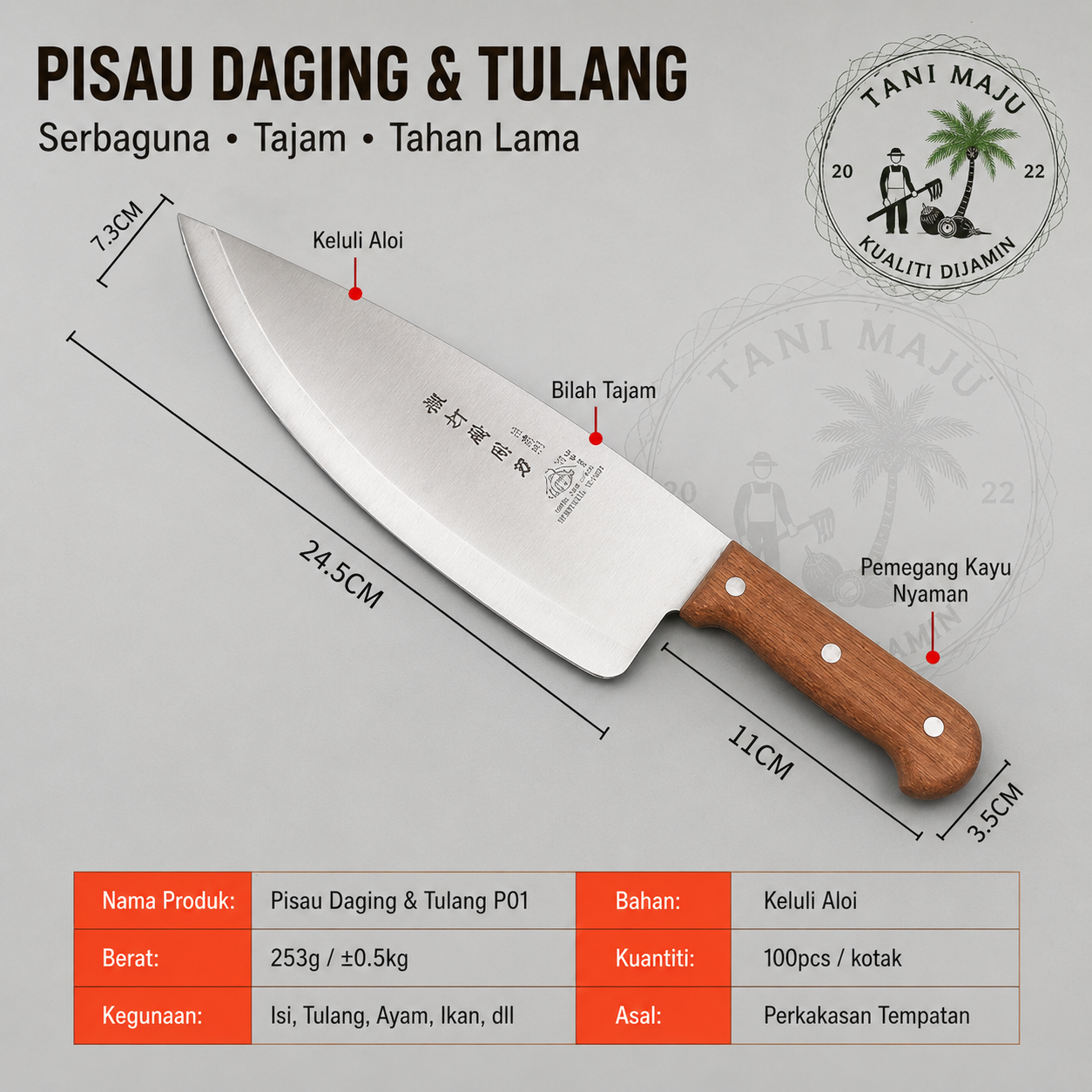 Model 459-460 lat Penyediaan Makanan Premium Pemegang Kayu Tahan Lama Untuk Kegunaan Dapur Harian