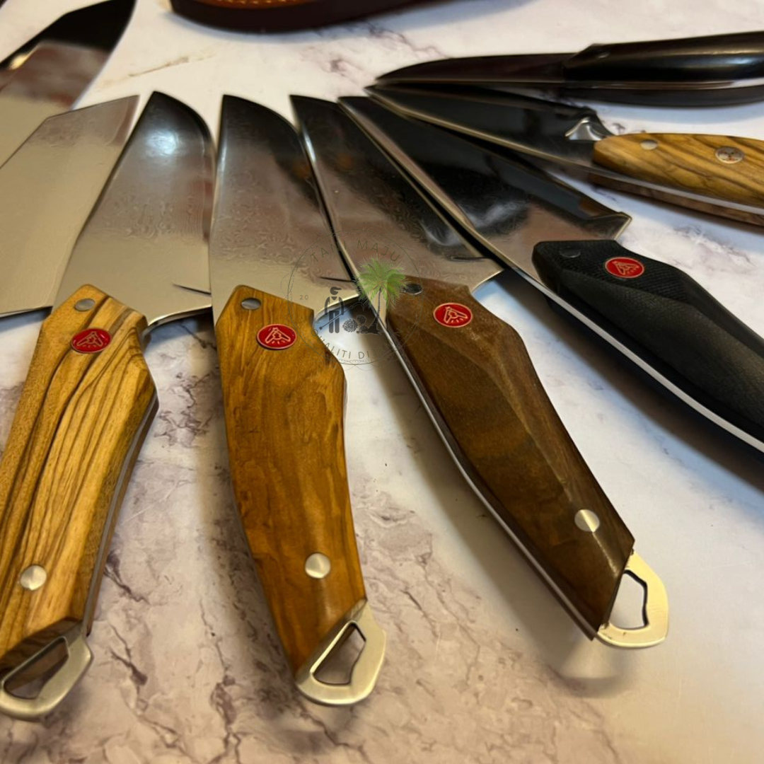 Pisau Damascus Serbaguna | 67 Lapisan Forge Camping Knife | Pisau Buah, Sayur & Daging