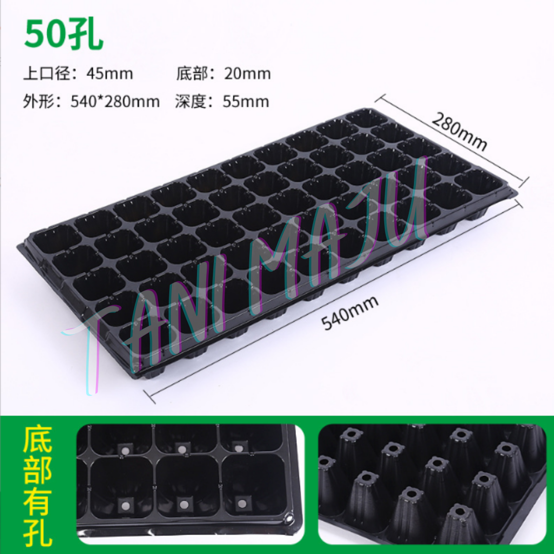 Holes Seedling Tray Plastic Nursery Tray / 50 HOLES / 105HOLES / Bekas Benih Plastic Tray Benih Semaian / 育苗盘 育苗 / (Model 173)