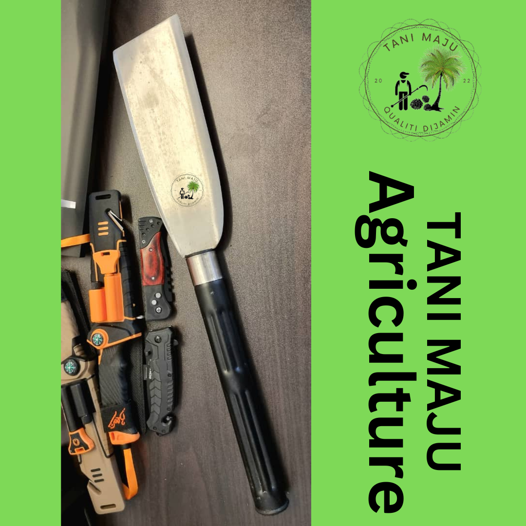 Model (352-354) Parang Bengkok & Lurus Serbaguna – Pisau Ladang, Potong Kayu, Buluh & Rumput (Keluli Karbon & Krom)