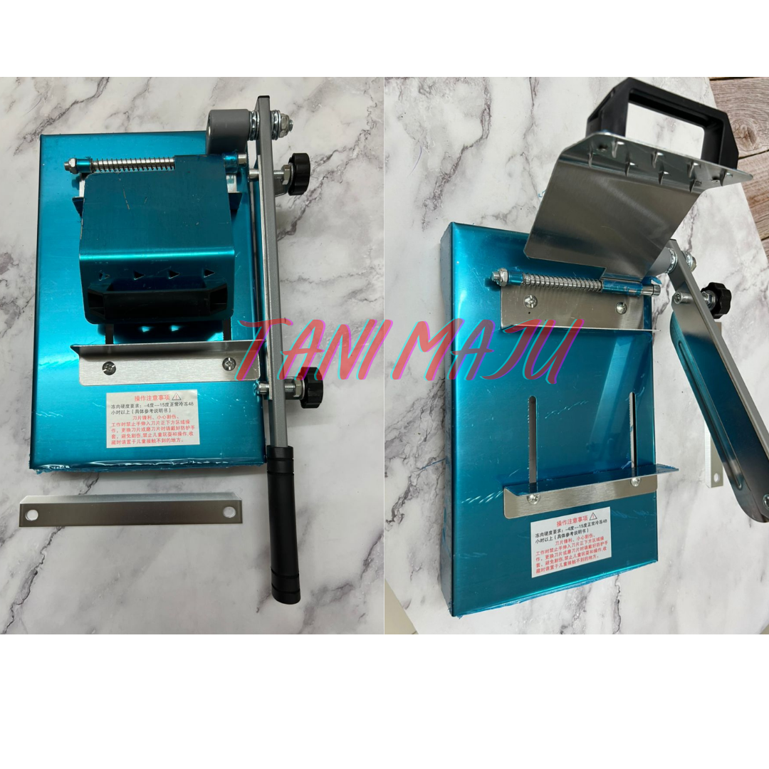 Stainless Steel Meat Slicer Manual Adjustable Frozen Meat High Quality Mutton Beef Mesin Potong Hiris Daging (MODEL 245)