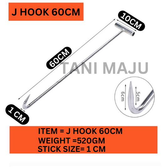 J hook 60cm Stainless Steel (Model 242)