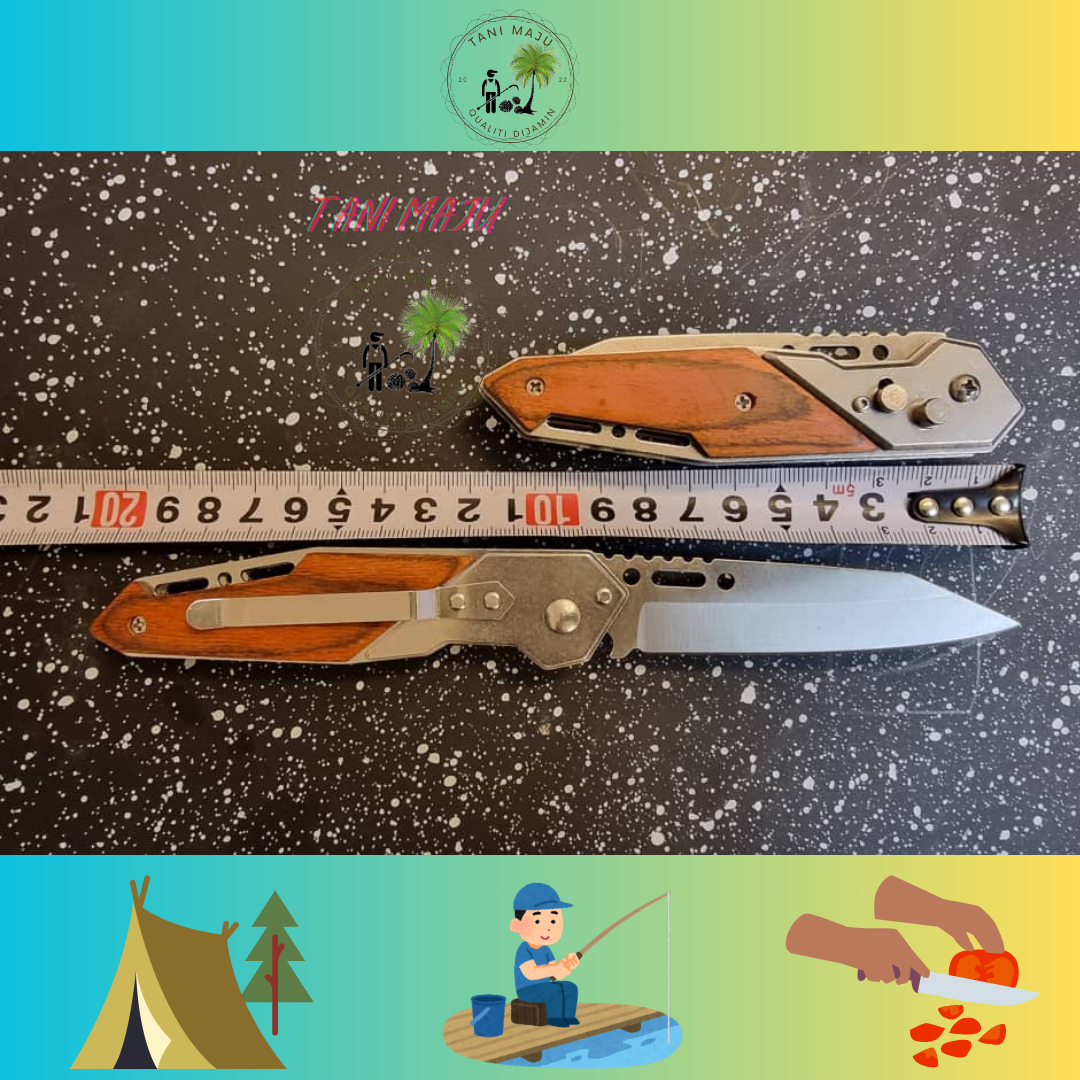 Model 293 Pisau Lipat Taktikal Outdoor | Pisau Kayu Serbaguna untuk Camping & Survival