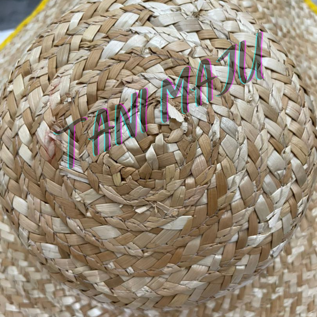 Grass Straw Farmer Hat Cap / Topi Rumput Jerami Petani / Topi Rumput Jerami Petani /Topi Kebun C009