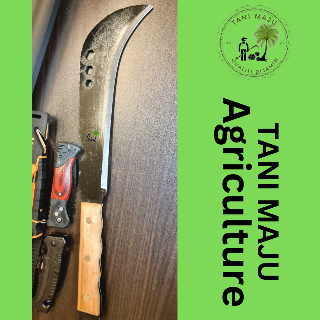 Model (352-354) Parang Bengkok & Lurus Serbaguna – Pisau Ladang, Potong Kayu, Buluh & Rumput (Keluli Karbon & Krom)