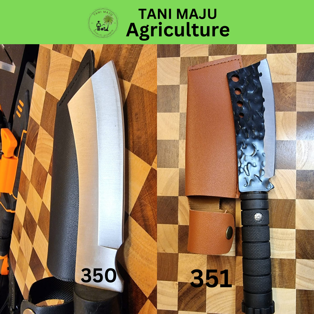 Model 348-351 Pisau Serbaguna Tajam Untuk Luar & Dapur – Pisau Camping, Potong Daging, Buah & Tulang (4 Jenis Dengan Sarung)