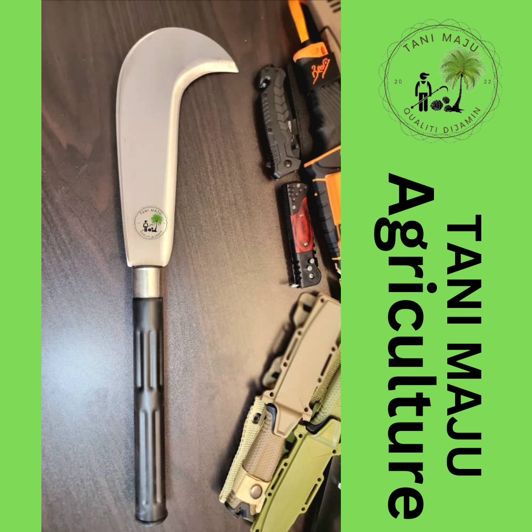 Model (352-354) Parang Bengkok & Lurus Serbaguna – Pisau Ladang, Potong Kayu, Buluh & Rumput (Keluli Karbon & Krom)