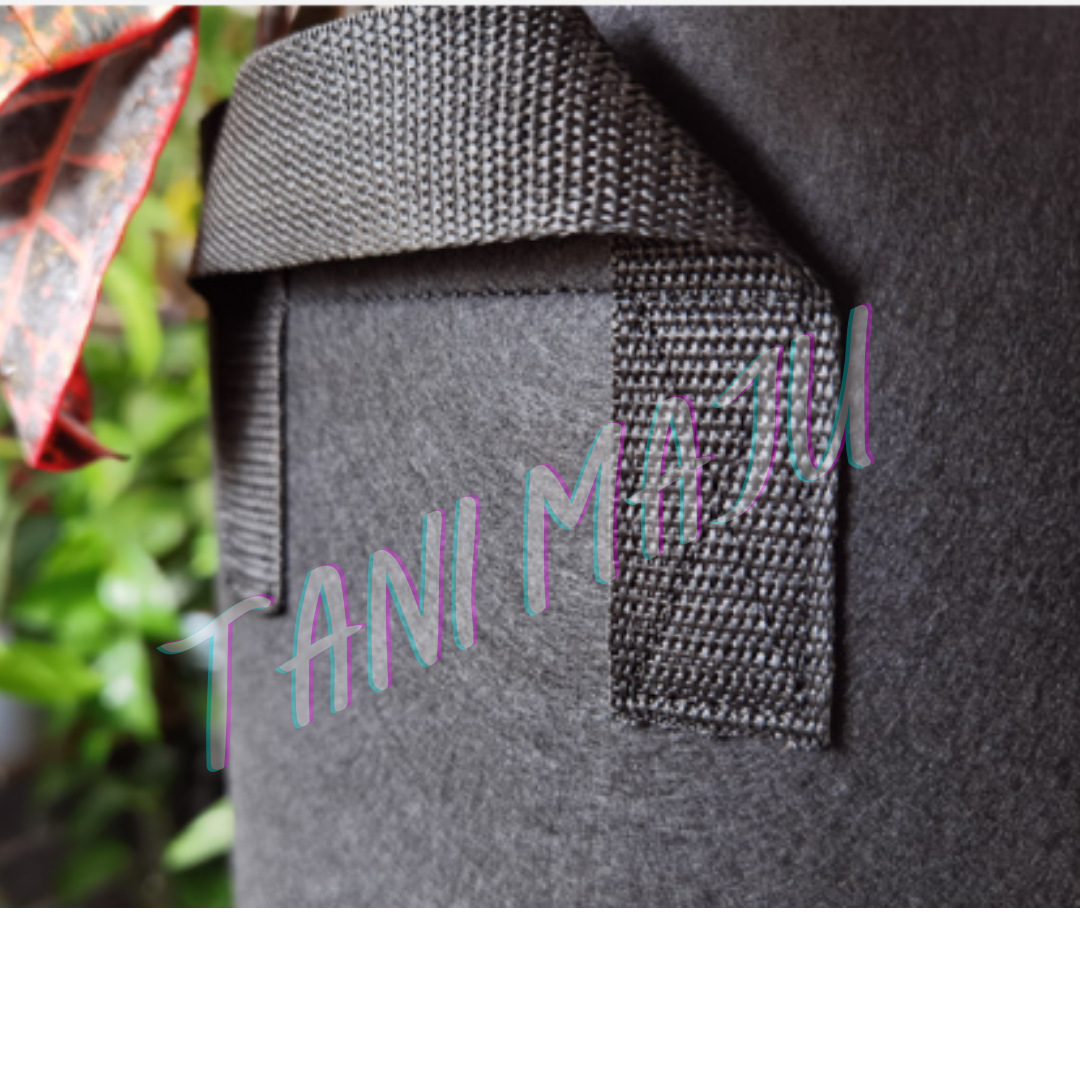 AgroBuddy 1/2/3/5/7/10 Gallon Felt Non-woven Fabric Beg Tanaman Saiz Kecil Hitam Plant Growing Bag / 无纺布毛毡植物种植袋 / (Model 175)